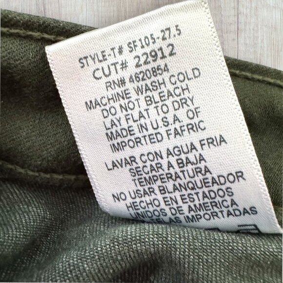 JUSTBLACK Olive Green Denim Stretch Skinny Jeans Just Black Size 30 - Picture 8 of 9